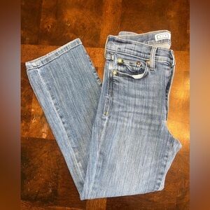 AYR High Rise Flare Jeans Size 27 Light Wash Faded Denim Made in LA